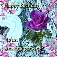 GIFT TAG Purple Rose